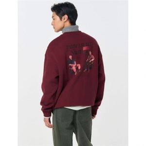 제너럴아이디어 UNI 선데이 오버핏 기모 맨투맨 [WINE] SBD4U02015 382360