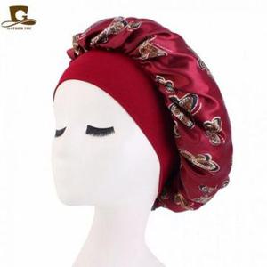 [반려] 나비꽃 플라워 새틴 실크 수면 터번 헤어밴드 나이트캡 S874