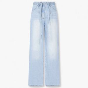 [보브]벨티드 세미 와이드 데님 팬츠 7156155001