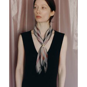 [인기신상] [DCSC6E310W2] [닥스스카프] 체크 플리츠 스카프&링 세트