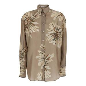 브루넬로 쿠치넬리 블라우스 MQ967RH206C009 Green