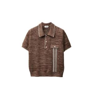 베르사체 몰리네 자카드 니트 폴로 셔츠 10244481A17685