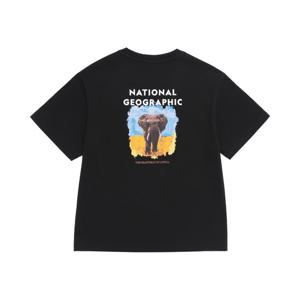 [내셔널지오그래픽키즈]K262UTS931 미니미 라텔 동물 빅그래픽 반팔 티셔츠 CARBON BLACK