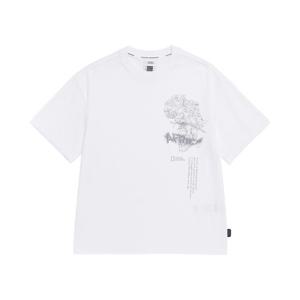 [내셔널지오그래픽키즈]K262UTS810 어드벤처 그래픽 반팔 티셔츠-1 WHITE