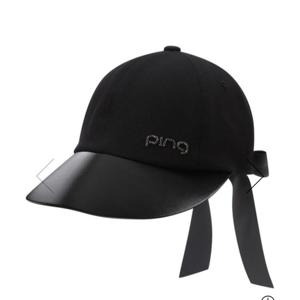 [핑]여성  와이드창 뒷리본  볼캡  121D3CP151_BK1