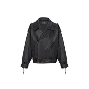 발망 비대칭 지퍼 레더 재킷 GH0TD595LE37