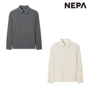 네파 7M15201 남성 봄 여름 긴팔 카라 티셔츠 우븐 하이브리드 폴로 티셔츠