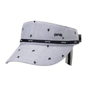 [핑골프]여성 선인장 자수 패턴 리본 썬바이저 (121F1CP301)