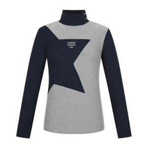 M 핑골프웨어 NQC 121D4TI384_NA 여성 배색 하이넥 긴팔 이너 티셔츠