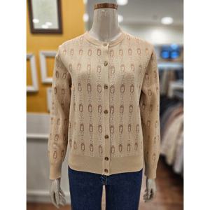 [BCBG]체인 자카드 가디건 B6A2K113