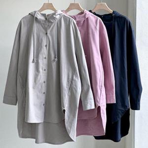 [강물처럼]빅사이즈후드재킷 T981L504 크리미후디루즈사파리 BN