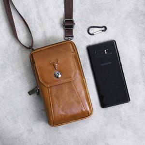 235-3 블루마운트 소가죽 멀티 미니 크로스백 힙색 가방 미니