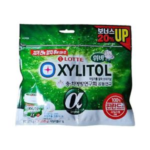 롯데제과 롯데 자일리톨 알파 리필 간식 사무실 껌 88g 1개