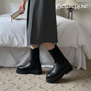 [디자이어로즈][디자이어로즈] 여성 레더 첼시 롱앵클부츠 5.5cm