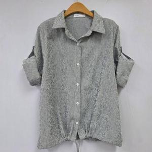 [강물처럼]아이우먼 리버주름카라롤업남방 IRU267M504 빅사이즈