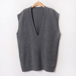 [강물처럼]아이우먼 포근브이넥니트조끼 EBB475M504 빅사이즈 (3