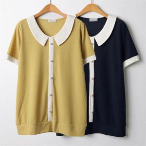 [강물처럼]위쉬몰 OL 매일카라진주반팔티(J256H208) 빅사이즈 (8