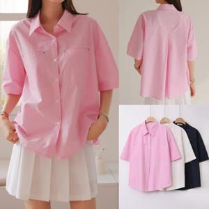 [강물처럼]위쉬몰 LY 커먼뒷트임포켓반팔셔츠(U342H504) 빅사이