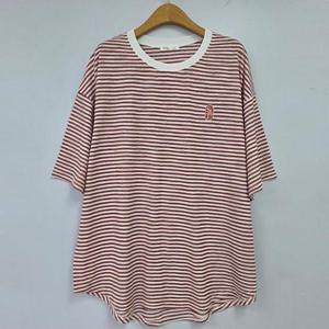 [강물처럼]아이우먼 촘촘한A라인줄무늬티 OLU303M504 빅사이즈 (