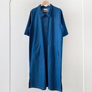 [강물처럼]빅사이즈데님원피스 U300L504 홀리카라셔츠원피스 BS