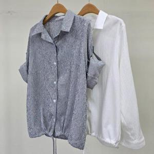 [강물처럼]빅사이즈스트링남방 U267L504 써니루즈주름롤업남방 I