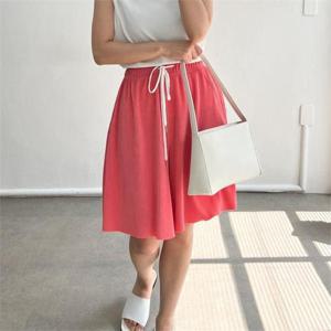 [강물처럼]아이우먼 컬러플리츠밴딩반바지 TON136M208 빅사이즈