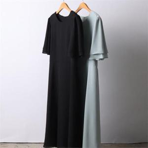 [강물처럼]빅사이즈사랑해요 I804L207 쉬폰두겹소매롱원피스 BE