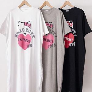 [강물처럼]빅사이즈반팔원피스 U442L505 리본하트면박스롱원피스