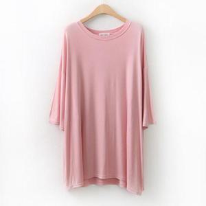 [강물처럼]아이우먼 찰랑루즈실키반팔티 RA9247M211 빅사이즈 (3