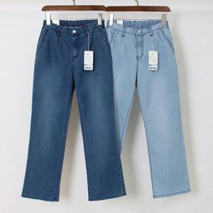 [강물처럼]빅사이즈밴딩바지 P205L504 썸머쿨통데님스판팬츠 LO