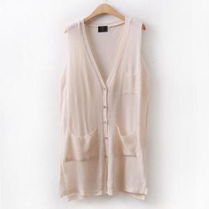 [강물처럼]아이우먼 하찌니트롱포켓조끼 AP6273M505 빅사이즈 (3