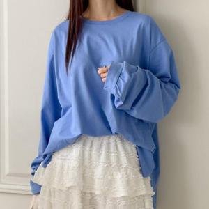 [강물처럼]아이우먼 멜팅오버사이즈무지티셔츠 RDU462M505 빅사