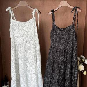 [강물처럼]빅사이즈나시원피스 U422L505 타이니하트도트원피스 Y