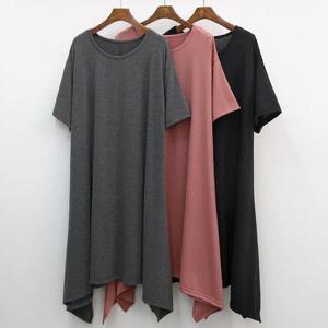 [강물처럼]빅사이즈롱티 G917L505 스판라운드훌롱반팔티 EM (340