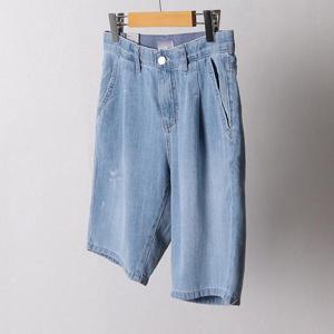 [강물처럼]빅사이즈청반바지 D969L504 데미지드데님5부팬츠 LO (