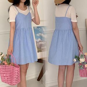 [강물처럼]위쉬몰 MO 쁘디코튼미니끈원피스(P350H505) 빅사이즈