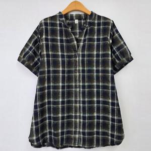 [강물처럼]아이우먼 캔디브이카라체크셔츠 OLU503M505 빅사이즈