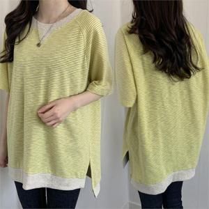 [강물처럼]위쉬몰 GO 삼각단가라빅반팔티(G830H207) 빅사이즈 (8