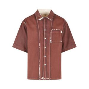 마르니 긴팔 셔츠 CUJU0017A2 USCY64PRM37 Brown