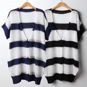 [강물처럼]위쉬몰 EB V넥단가라반팔가디건(I918H207) 빅사이즈 (