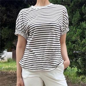 [강물처럼]아이우먼 베이직단가라반팔티 SML082M207 빅사이즈 (8