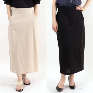 [강물처럼]위쉬몰 WW 주머니린넨롱스커트(5448H207) 빅사이즈 (8