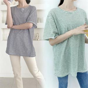 [강물처럼]위쉬몰 ZY 스트라이프반팔티셔츠(E160H206) 빅사이즈