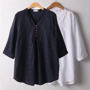 [강물처럼]위쉬몰 OL 썸머루시7부남방셔츠(D738H206) 빅사이즈 (