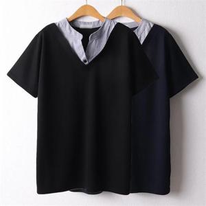 [강물처럼]위쉬몰 OL 레이어드차이나반팔티(D798H206) 빅사이즈