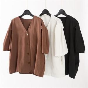 [강물처럼]빅사이즈사랑해요 E470L206 썸머버튼퍼프크롭자켓 CM