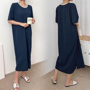 [강물처럼]위쉬몰 BS 골지옆트임반팔원피스(K080H206) 빅사이즈