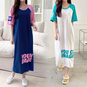 [강물처럼]위쉬몰 PO 유캔나그랑반팔원피스(K071H206) 빅사이즈