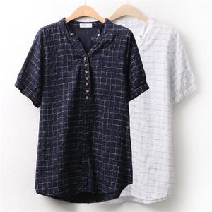 [강물처럼]위쉬몰 OL 클래식체크스몰윙남방(A207H206) 빅사이즈