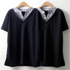 [강물처럼]위쉬몰 OL 줄지더블차이나셔츠(5247H206) 빅사이즈 (8